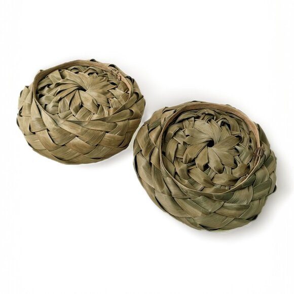 Hand -Woven Grass Basket | Bowls (Set of Two) - Picture 2 of 2